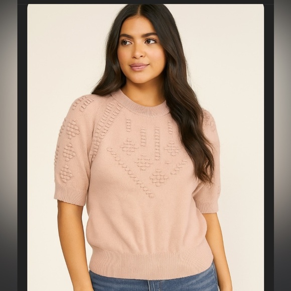 Philosophy Sweaters - Philosophy sweater knit detail fall tan boho summer Anthropologie classic casual